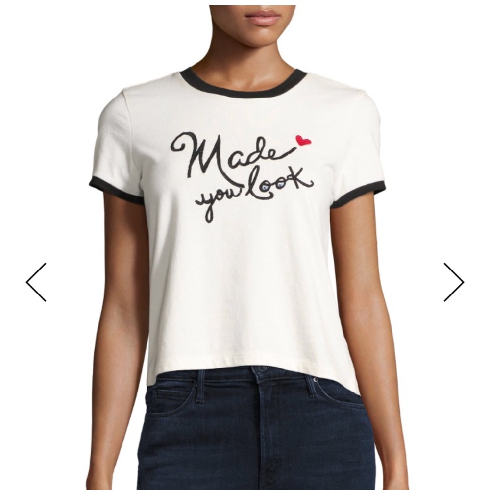 NWT Alice and Olivia “Made You Look” T-shirt
